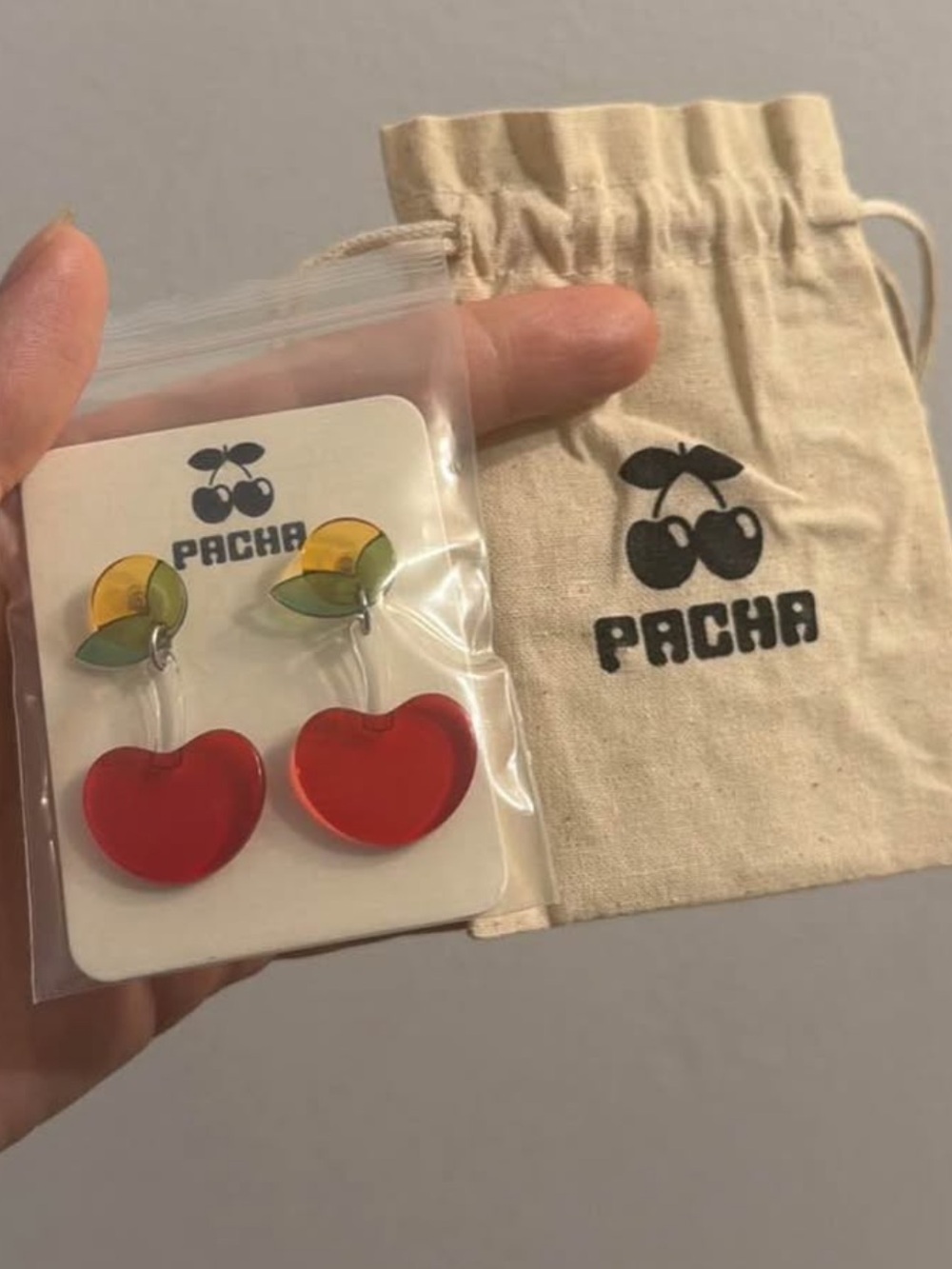 Official PACHA Cherry Red Earrings NYC IBIZA